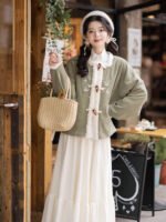 Women’s Dress Coats Winter Modern Hanfu Set - Image 2