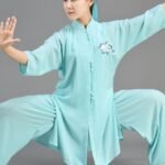 Women’s Tai Chi Clothing Ice Silk Cotton Training Suit