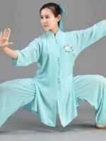 Women’s Tai Chi Clothing Ice Silk Cotton Training Suit