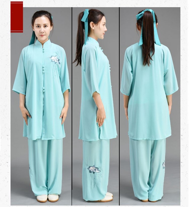 Women's Tai Chi Clothing Ice Silk Cotton Training Suit