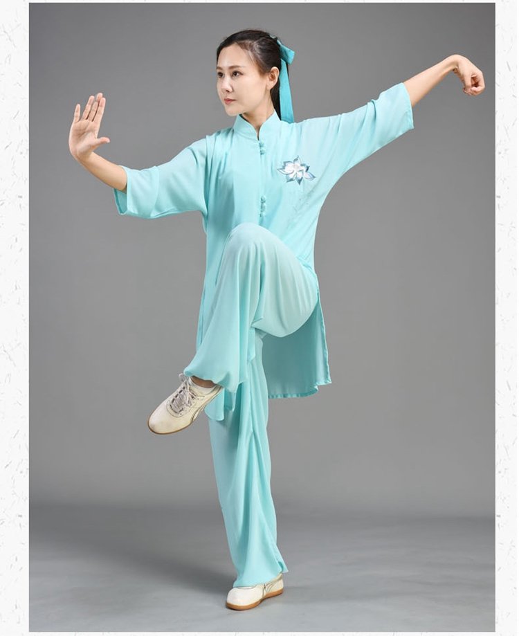 Women's Tai Chi Clothing Ice Silk Cotton Training Suit