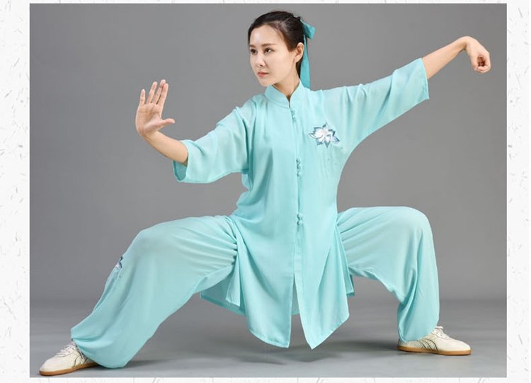 Women's Tai Chi Clothing Ice Silk Cotton Training Suit