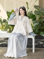 Women’s Winter Dress Ming Dynasty Modern Hanfu - Image 2