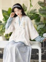 Women’s Winter Dress Ming Dynasty Modern Hanfu - Image 4