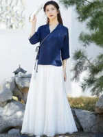 Chinese Style Zen Hanfu Tea Clothes Female