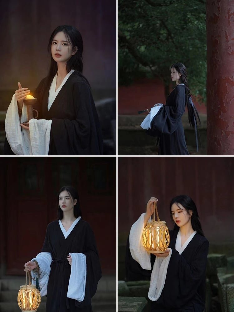 Ancient China Clothing Black Hanfu