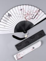 Ancient Chinese Fan Portable Bamboo Folding Fan - Image 3
