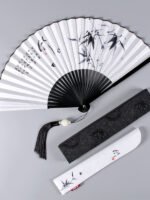 Ancient Chinese Fan Portable Bamboo Folding Fan - Image 4
