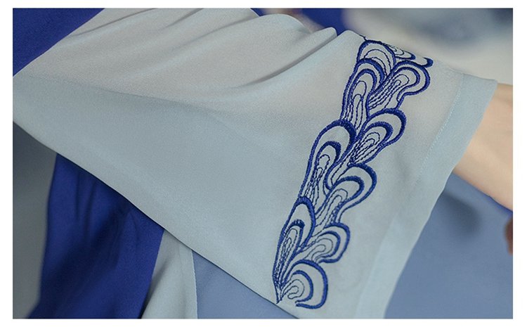 Ancient Chinese Traditional Dress Blue Hanfu