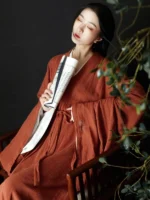 Wei Jin Style Red Hanfu Dress Women - Image 2