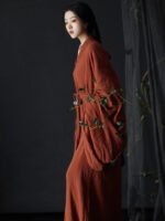 Wei Jin Style Red Hanfu Dress Women - Image 3