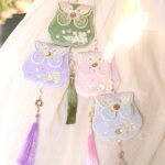 Antique Chinese Sachet Hanfu Accessories Lotus Bag