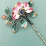 Antique Style Silk Flower Hairpin Retro Hanfu Accessories