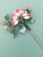 Antique Style Silk Flower Hairpin Retro Hanfu Accessories