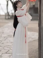 Fashion Hanfu Traditional Chinese Dress White Hanfu Dress - Image 2