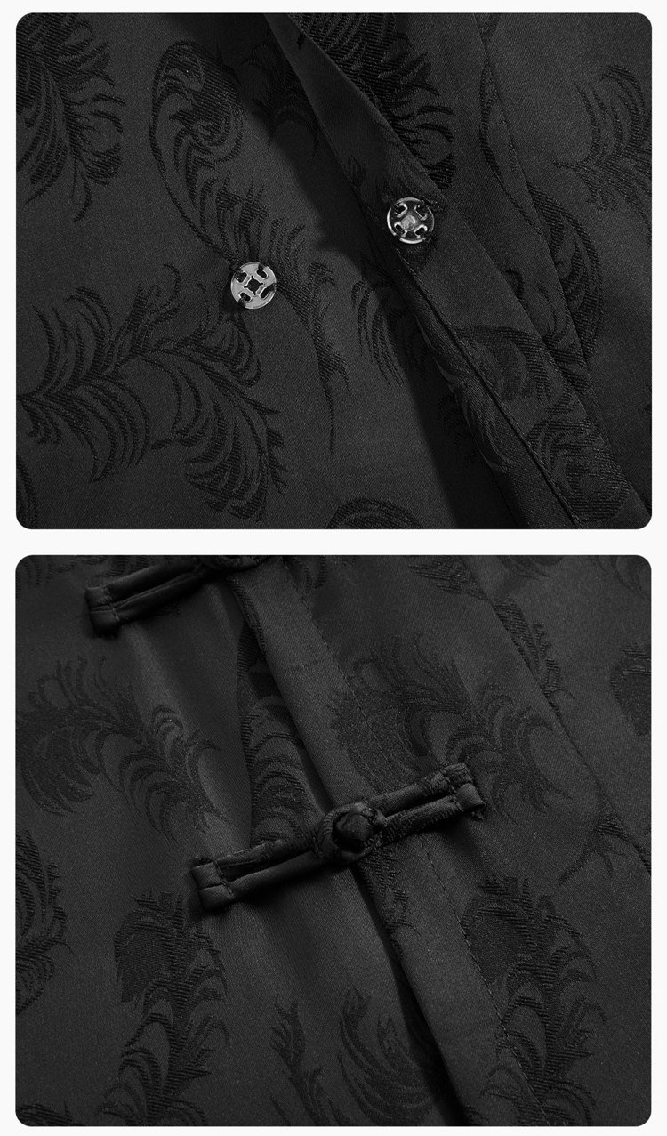 Detailed shot of traditional button loops and sleeve finish