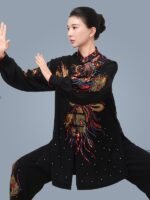 Embroidered Tai Chi Uniform Silk Linen Martial Arts Suit - Image 2