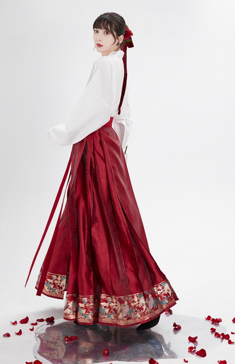 Red Modern Hanfu Skirt