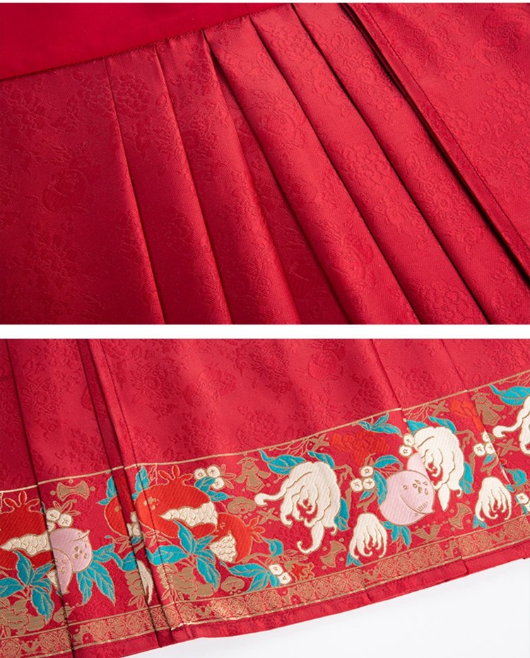 Red Modern Hanfu Skirt