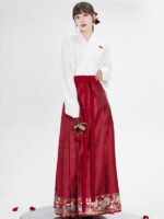 Song Style Blouse Ming Style Modern Hanfu Skirt - Image 4