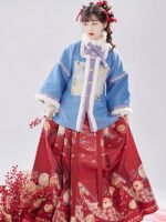 Blue Ming Hanfu Dress Female Winter Dress