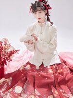 Blue Ming Hanfu Dress Female Winter Dress - Image 3