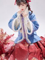 Blue Ming Hanfu Dress Female Winter Dress - Image 4