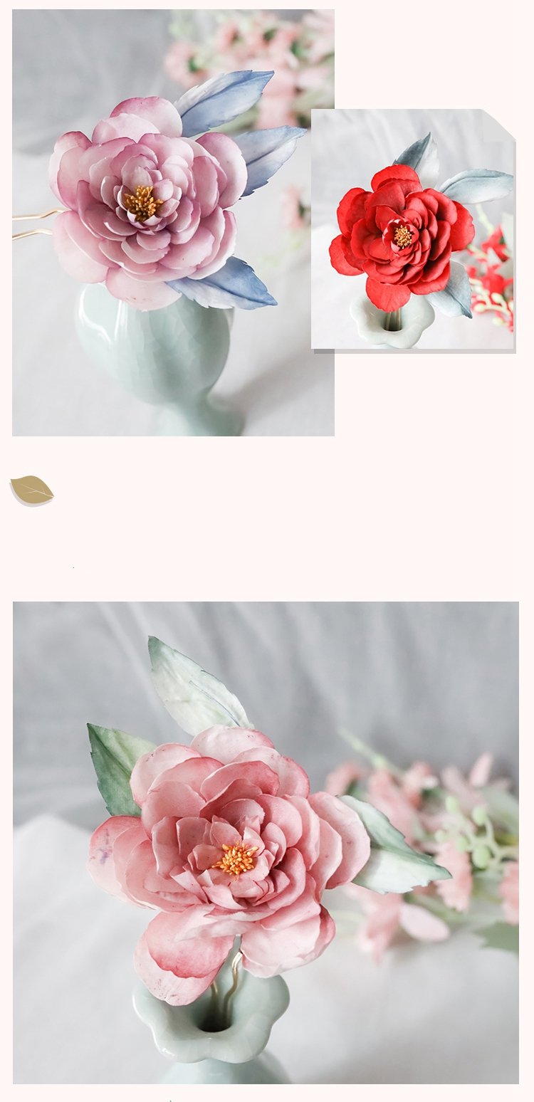 Camellia Flower Hair Pins