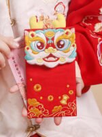 Lucky Horse Embroidered Red Envelope – Creative Fabric Lunar New Year Gift - Image 4
