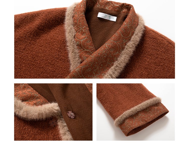 Inner lining and texture of chenille winter coat