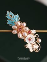 Fashion Hanfu Handmade Hanfu Cheongsam Accessories Pearl Chrysanthemum Hairpin