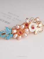 Fashion Hanfu Handmade Hanfu Cheongsam Accessories Pearl Chrysanthemum Hairpin - Image 2