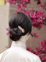 Fashion Hanfu Handmade Hanfu Cheongsam Accessories Pearl Chrysanthemum Hairpin - Image 3