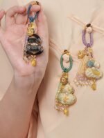 Chinese Brocade Fragrance Pouch – Elegant Hanging Charm with Tassel