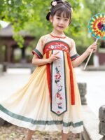 Chinese Clothing Ancient Hanfu Girl Children Summer Dress - Image 4