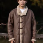 Men’s Chinese Cotton Jacket – Natural Oriental Casual Mandarin Collar