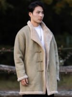 Men’s Chinese Cotton Jacket – Natural Oriental Casual Mandarin Collar - Image 6