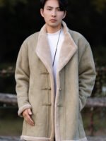 Men’s Chinese Cotton Jacket – Natural Oriental Casual Mandarin Collar - Image 5