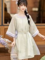 Chinese Summer Hanfu Dress Modern Beautiful Hanfu Casual Dress - Image 3