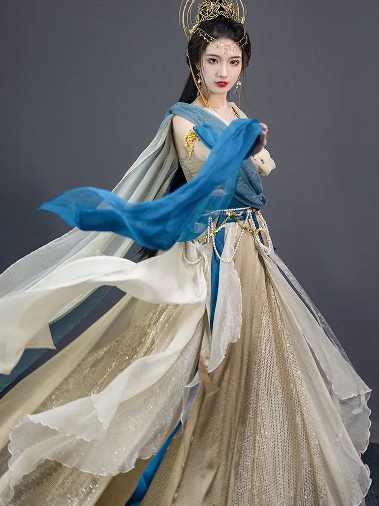 Chinese Dunhuang Feitian Costume Dance Performence Dress