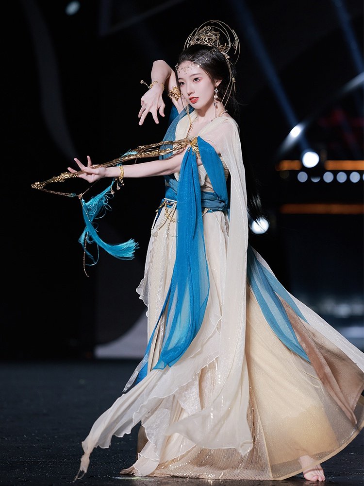 Chinese Dunhuang Feitian Costume Dance Performence Dress