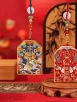 Chinese Embroidered Amulet Pouch – Blessing & Protection Hanging Charm