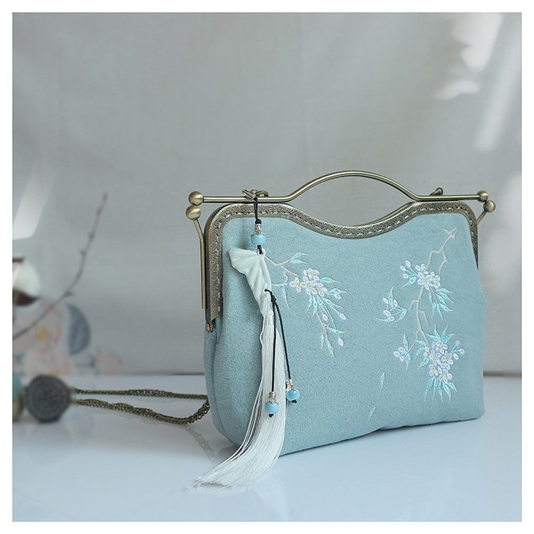 Chinese Embroidered Floral Handbag