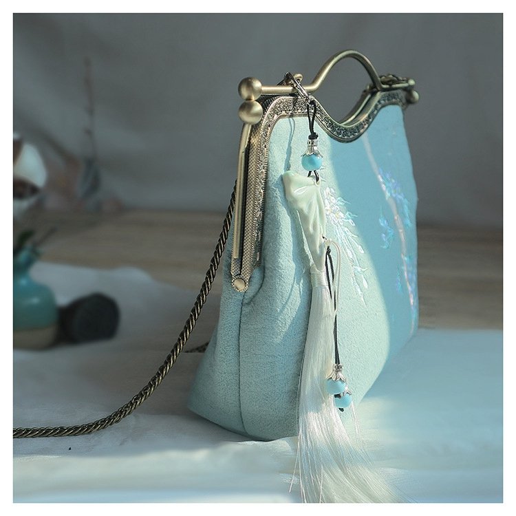 Chinese Embroidered Floral Handbag