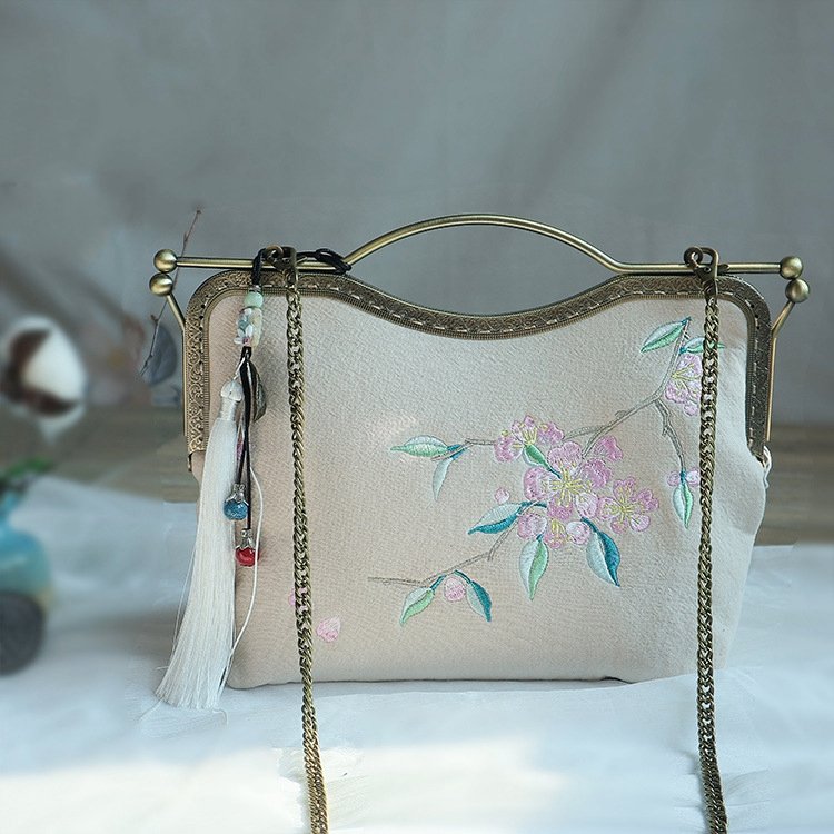 Chinese Embroidered Floral Handbag