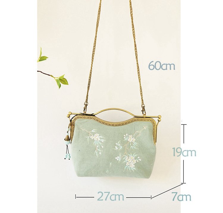 Chinese Embroidered Floral Handbag