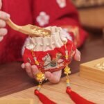 Chinese Embroidered Hanging Pouch with Tassel – Traditional Aesthetic Gift Accessory - Image 5
