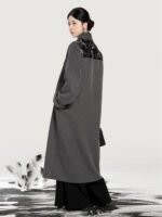 Chinese Embroidered Wool Coat for Women – Elegant New Chinese Winter Outerwear - Image 5