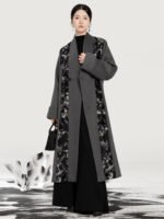 Chinese Embroidered Wool Coat for Women – Elegant New Chinese Winter Outerwear - Image 4