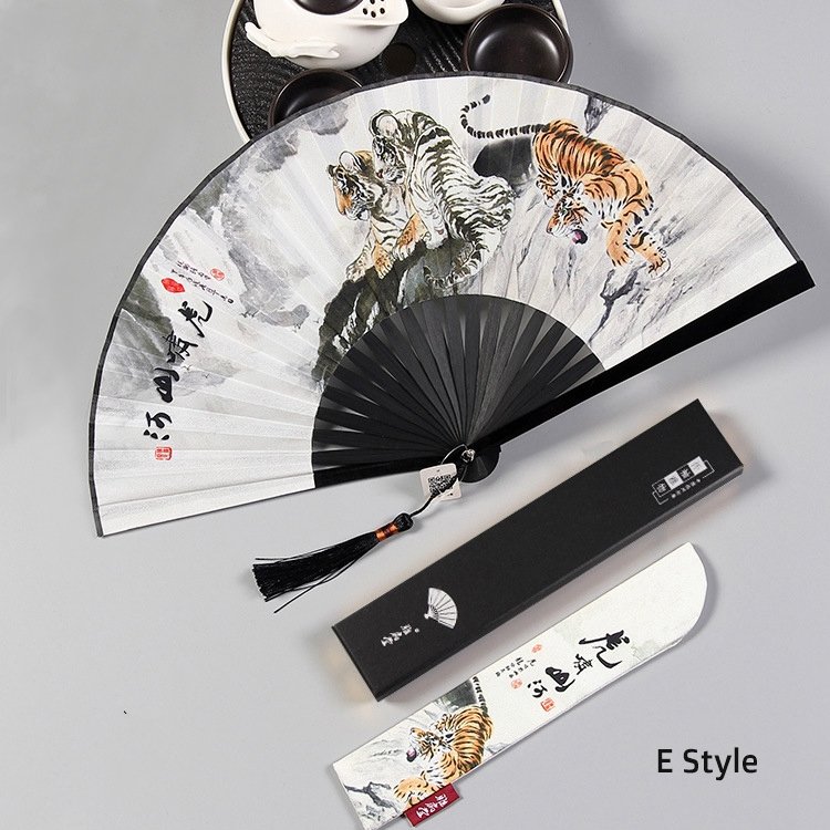 Chinese Folding Fan Black Dragon Fan